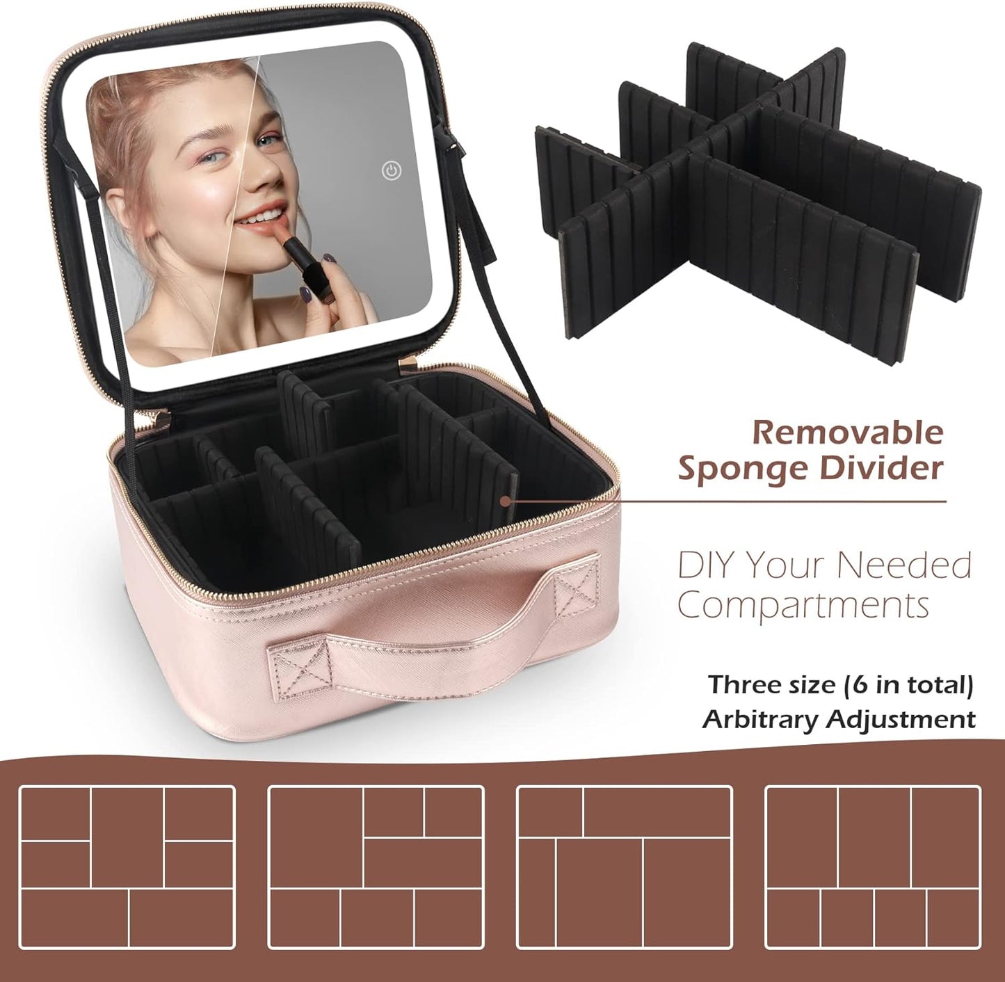 Éclat LED Mirror Case – Cream