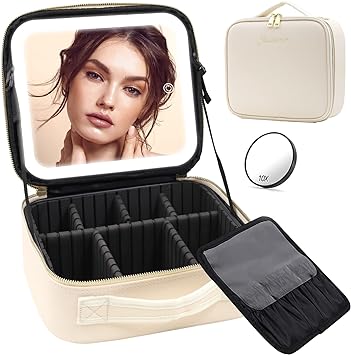 Éclat LED Mirror Case – Cream