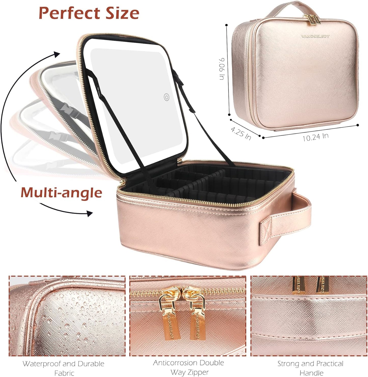 Éclat LED Mirror Case – Cream