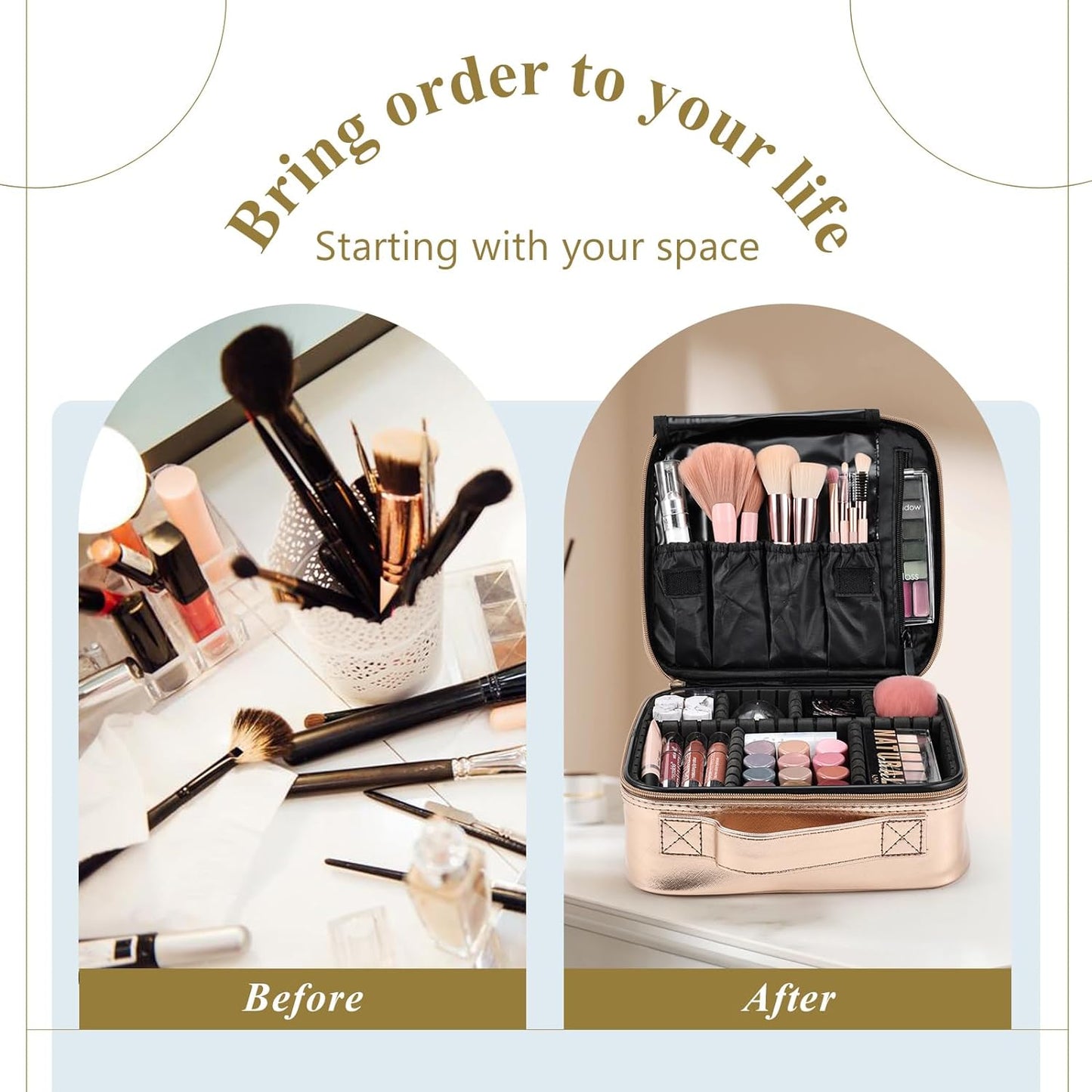 Éclat LED Mirror Case – Cream