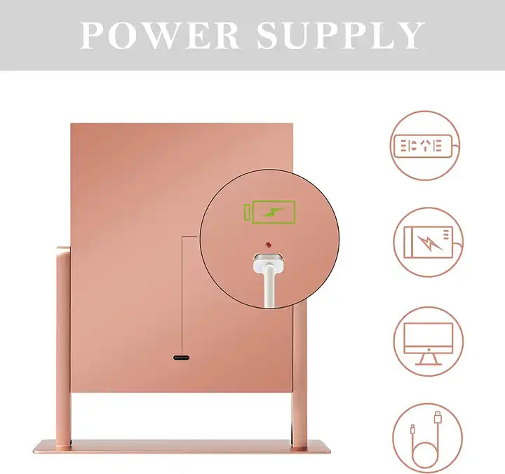 Lumière Tri-Fold Mirror - Rose Gold
