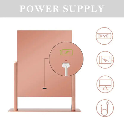 Lumière Tri-Fold Mirror - Rose Gold